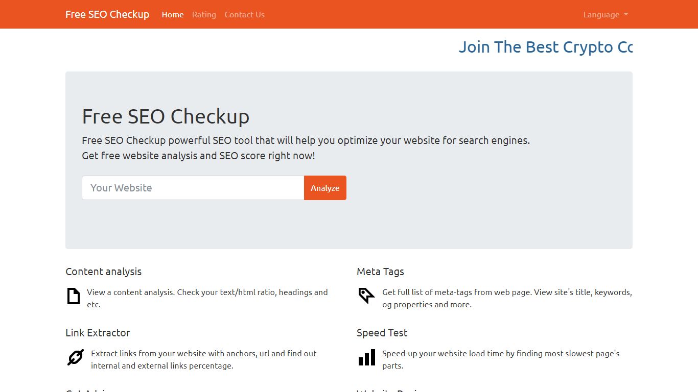 Free SEO Checkup | Website Analysis Tool & Audit Report